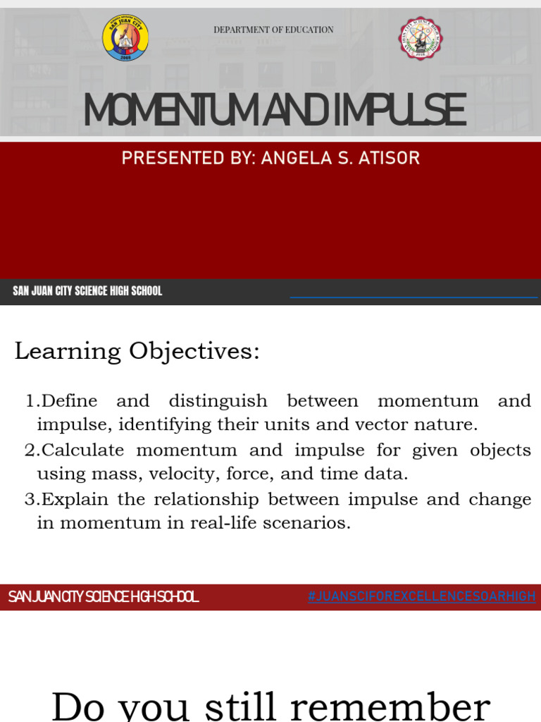 Science-9-Impulse-and-Momentum | PDF | Momentum | Force