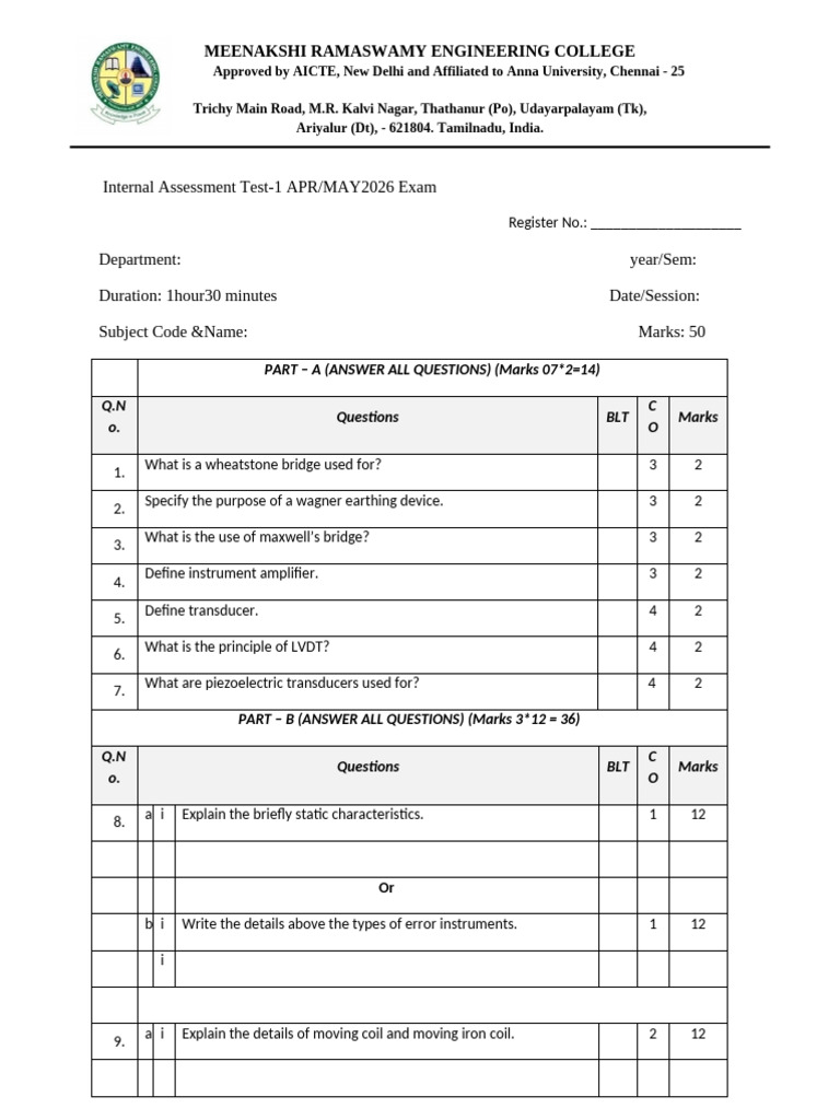 Iat-I QP Format | PDF