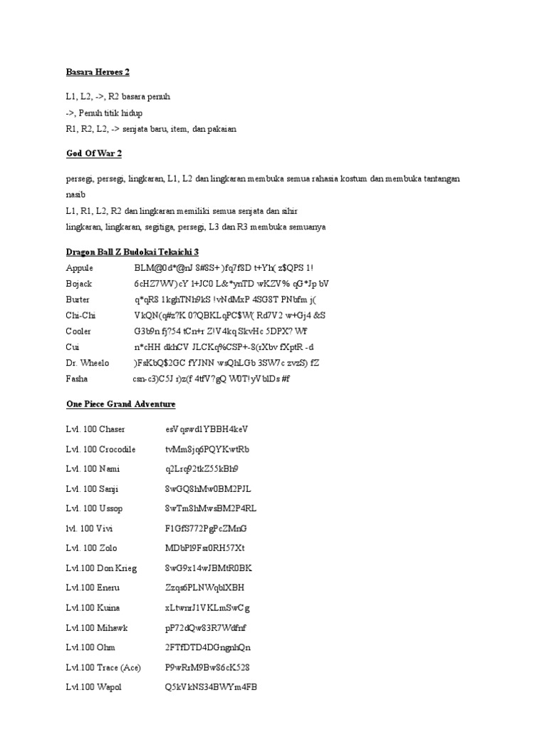 Cheat ps2 | PDF