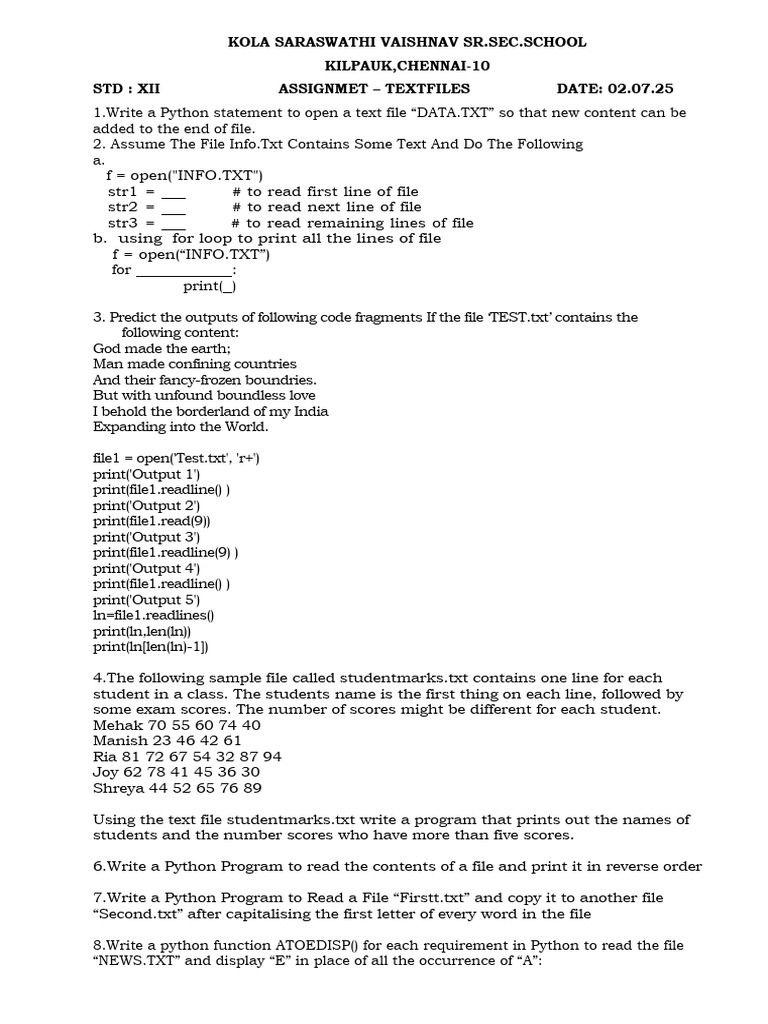 Files - Text Assignment | PDF