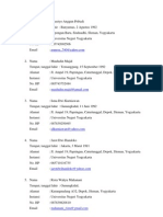 Biodata Relawan Muda Indonesia