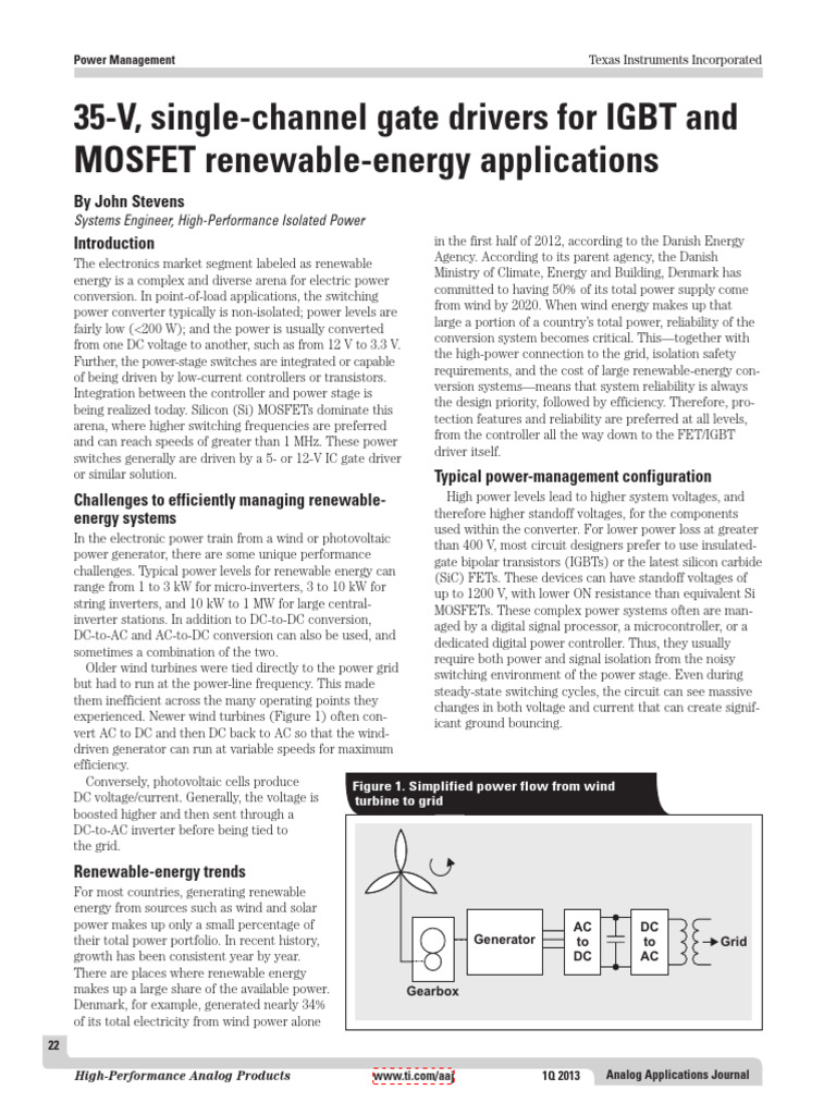 35-V Single-Channel Gate Drivers For IGBT and MOSFET | PDF ...