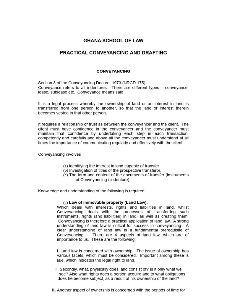 Conveyancing Notes | PDF | Leasehold Estate | Lease