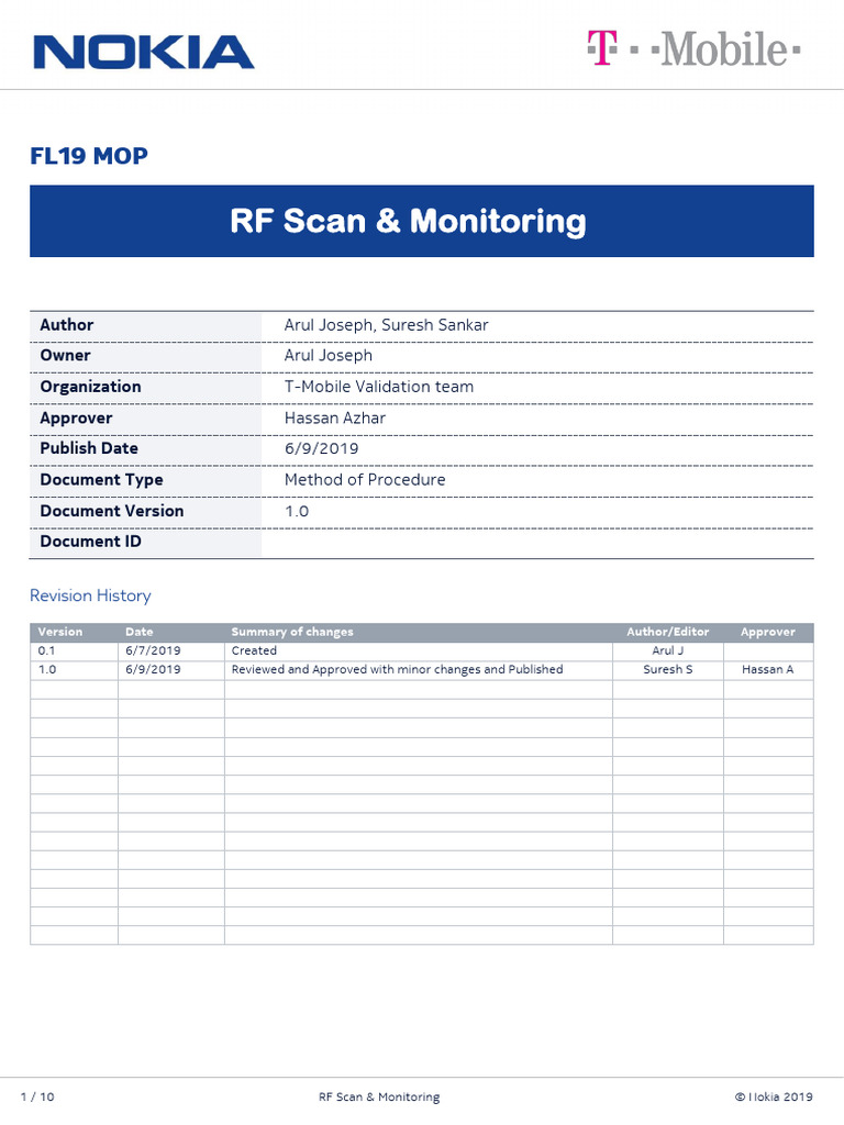 (Fl19) Mop Lte RF Monitor RF Scan | PDF