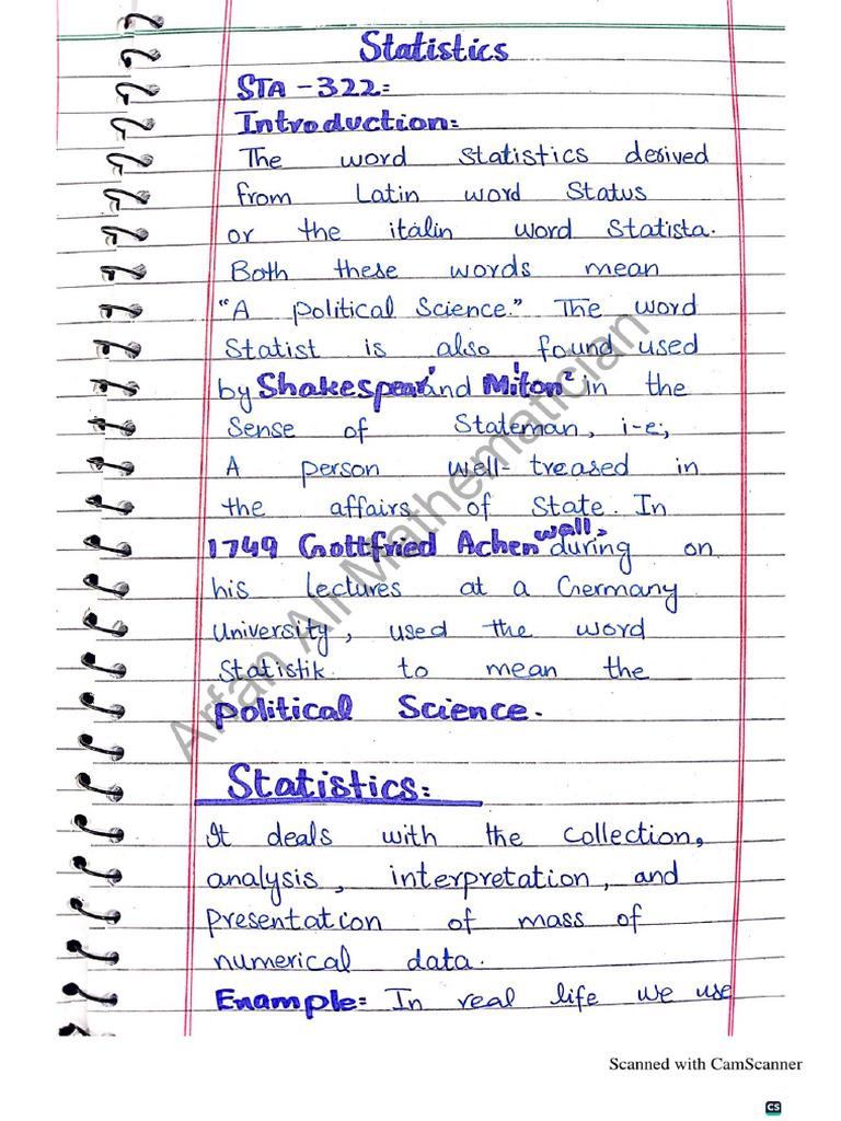 STA Hand Written Notes-1.. | PDF