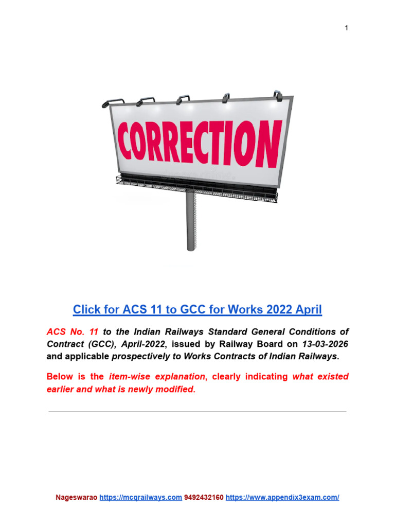 ACS 11 GCC Works 2022 April Notes | PDF