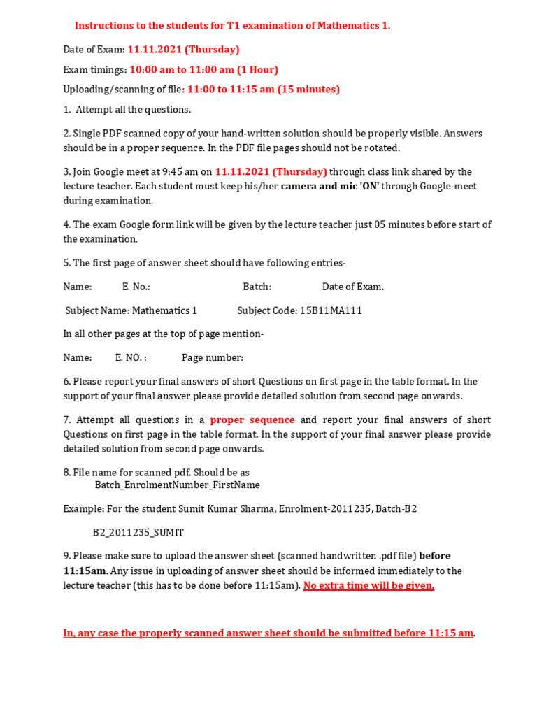 Instructions For T1 - Phase 2 | PDF