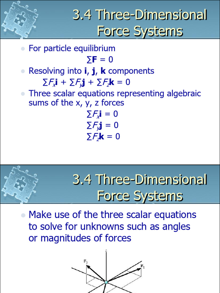 Statics, Particles in Equilibrium | PDF