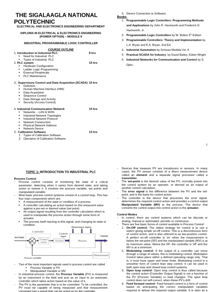 Industrial PLC Notes 1 | PDF