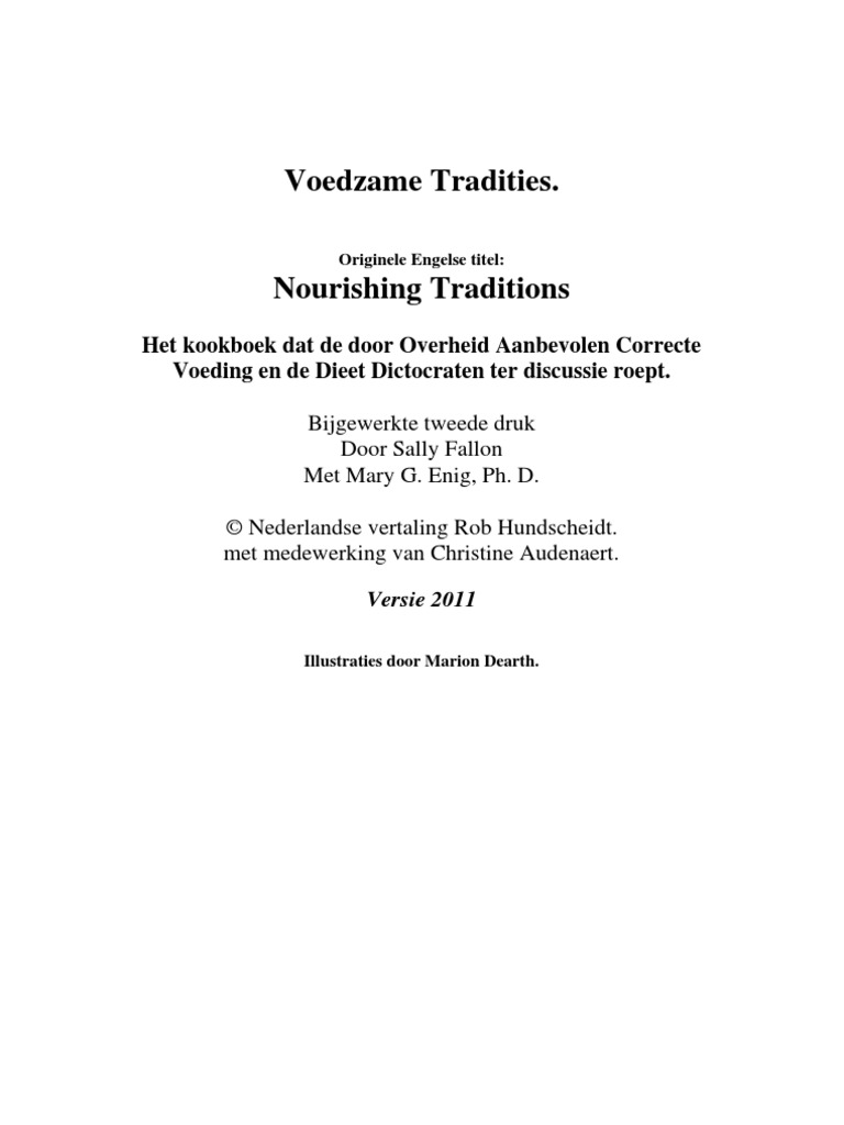 Voedzame Tradities Nourishing Traditions