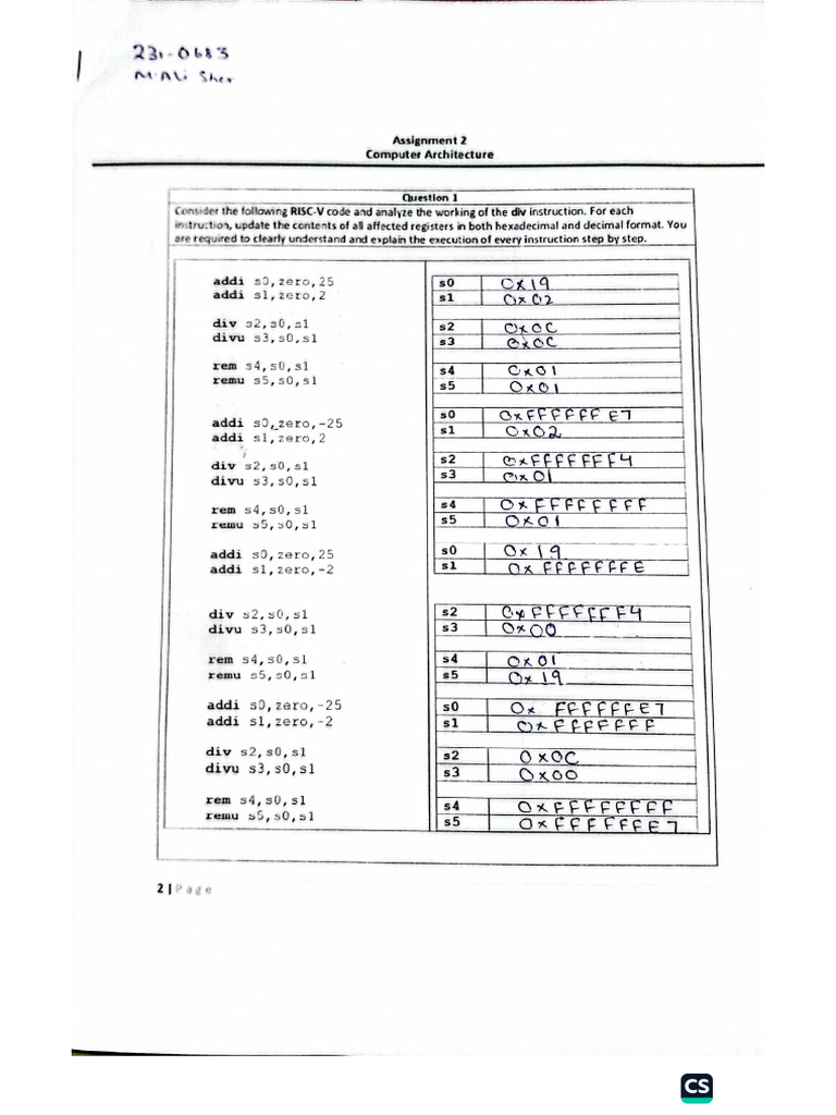 Computer Architecture Solution | PDF