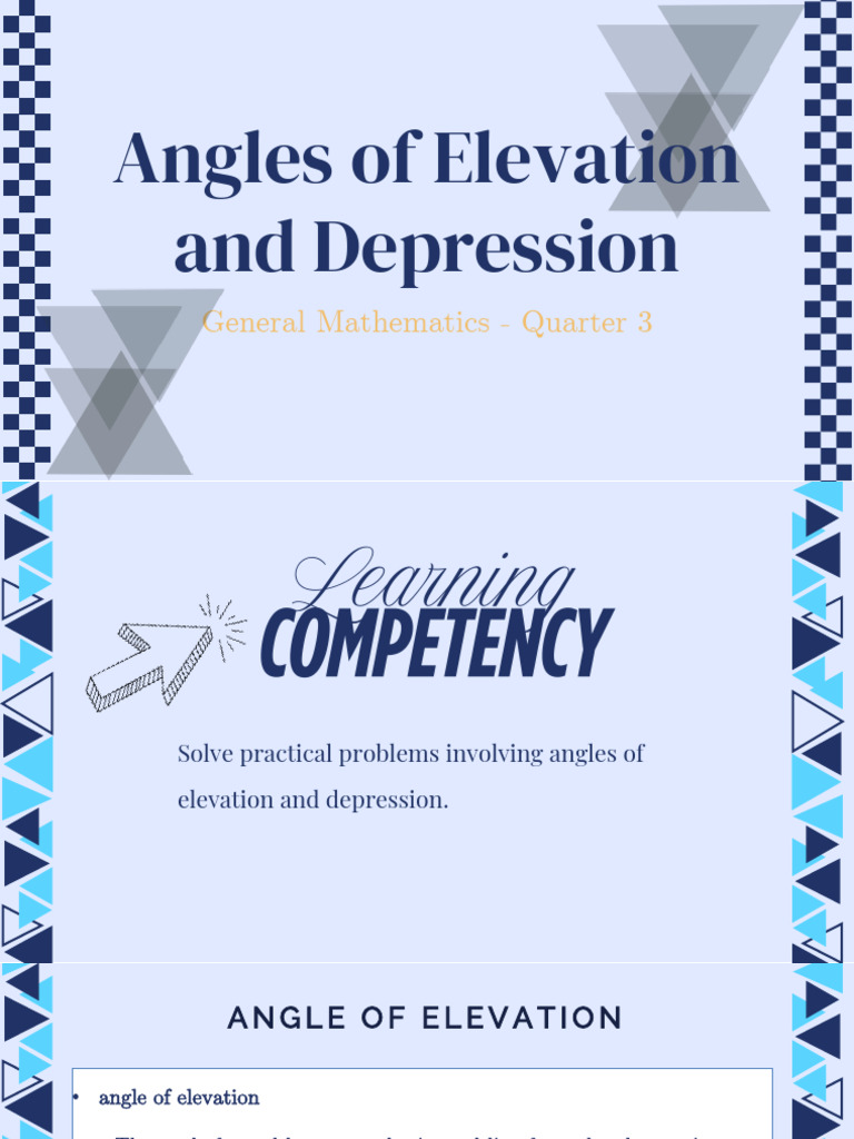 Q3U10 3 Angles of Elevation and Depression | PDF