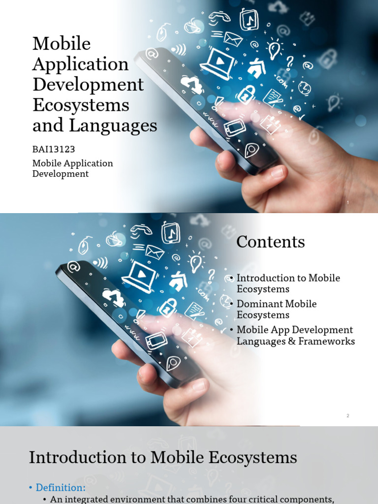02-Mobile App Development Ecosystems and Languages | PDF | Mobile App ...