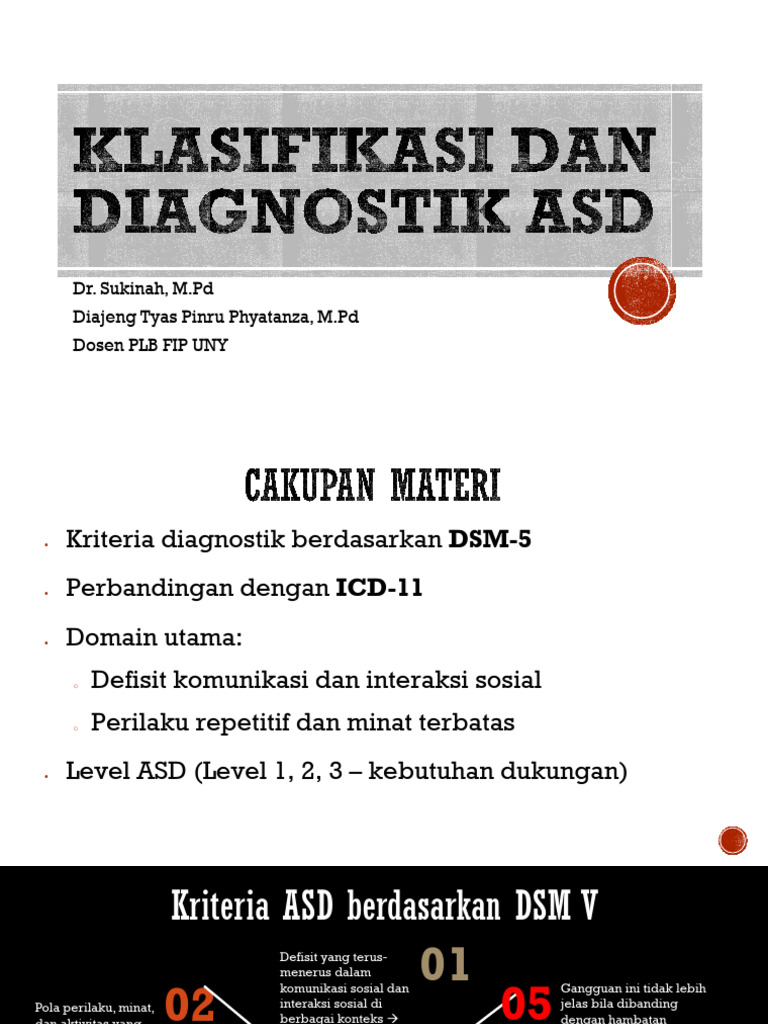 Klasifikasi Dan Diagnostik ASD | PDF