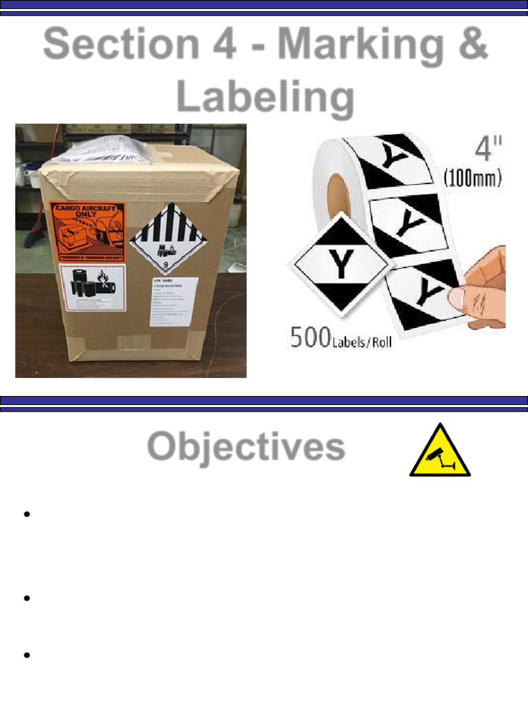 Section 5 - Marking & Labeling | PDF | Dangerous Goods | Materials
