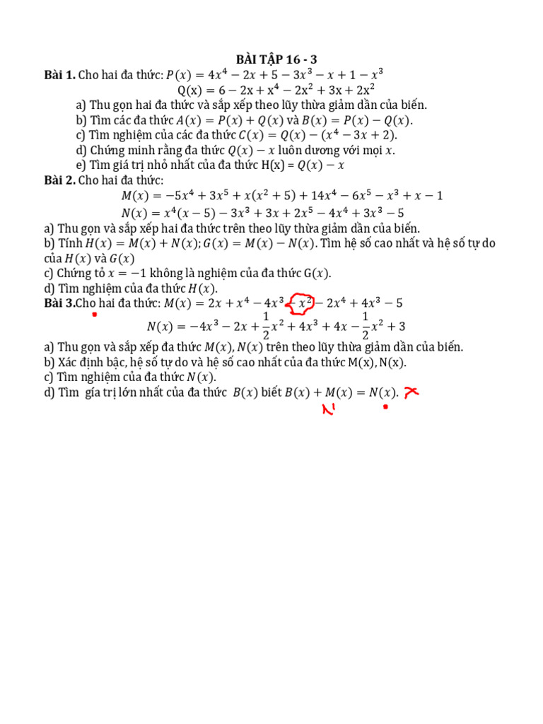 BÀI TẬP 16 -3 | PDF