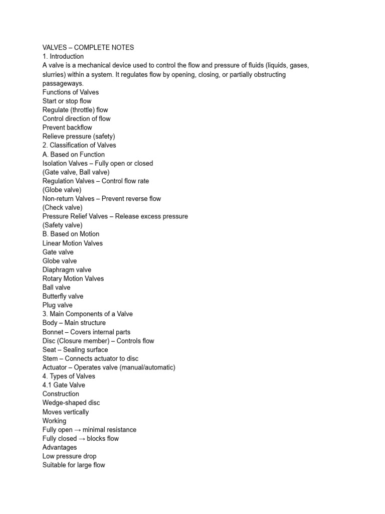 Valve | PDF | Valve | Equipment
