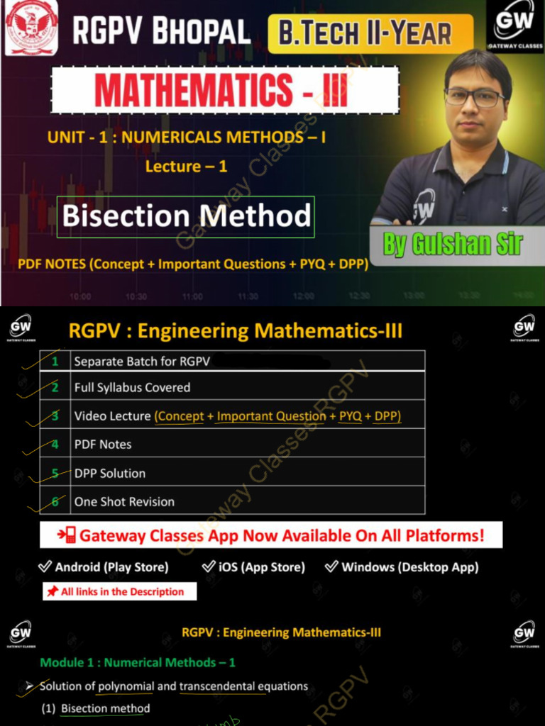 RGPV M-3 U-1 Combined Notes | PDF