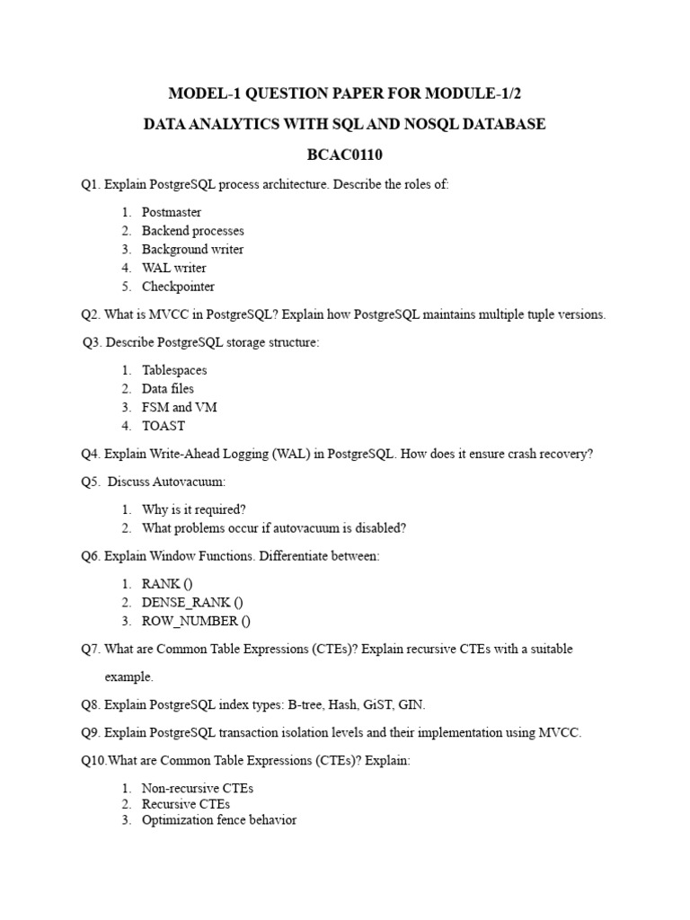 Model 1 Question Paper I | PDF