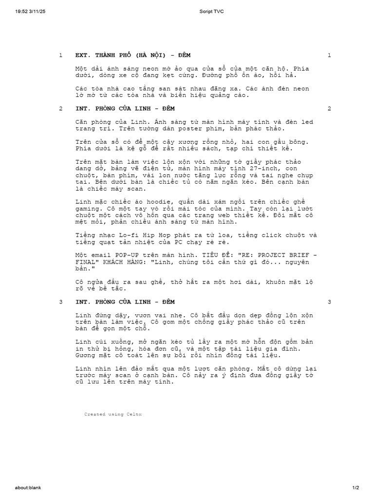 Script TVC | PDF