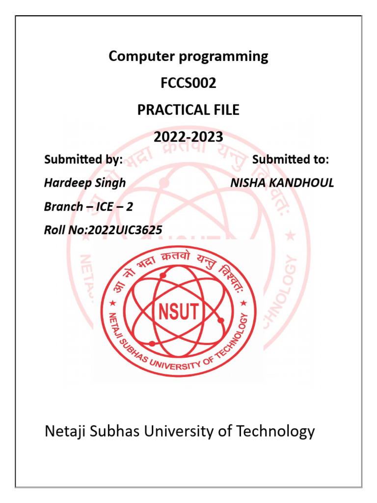 Nsut 2 Hardeep | PDF
