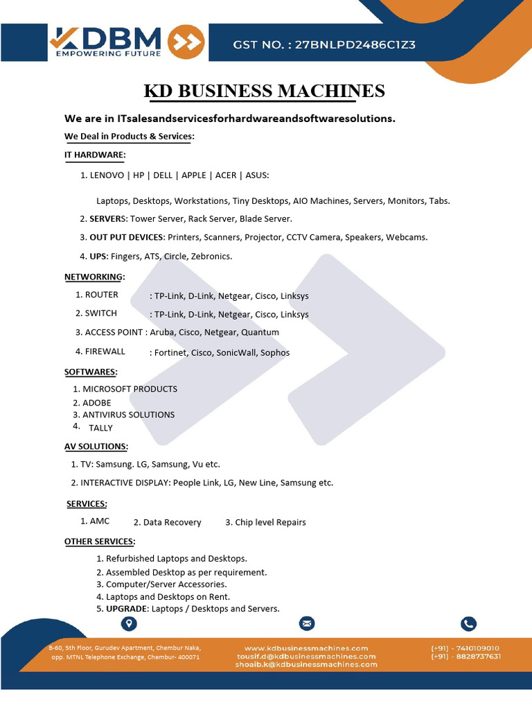 KDBM Brochure PDF | PDF