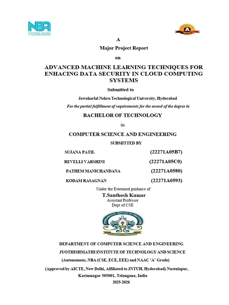 Major Project Template For CSE | PDF | Support Vector Machine ...