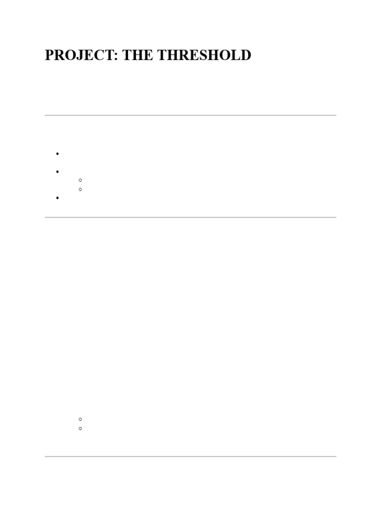 Project - The Threshold | PDF | Imaging