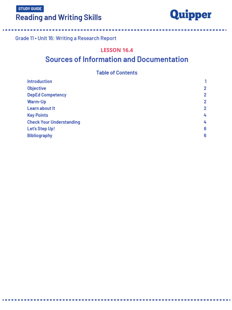 16.4 So.-16.4 Sources of Information and Documentation-01 | PDF ...