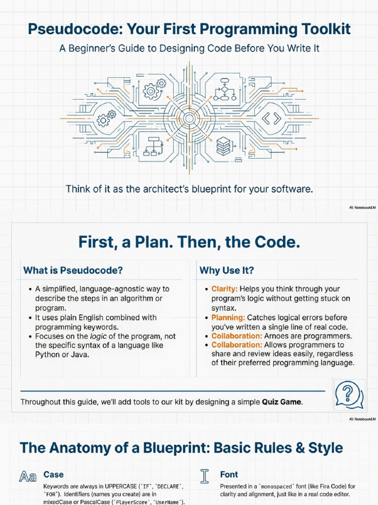 Pseudocode The Software Blueprint | PDF