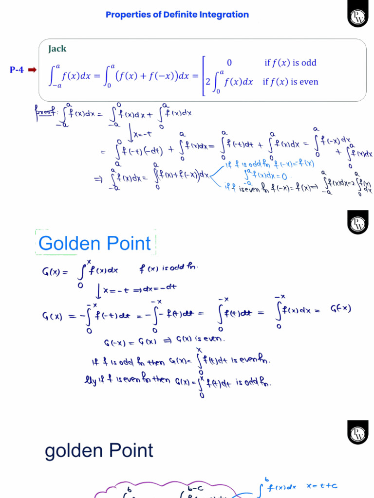 Properties of Integration | PDF