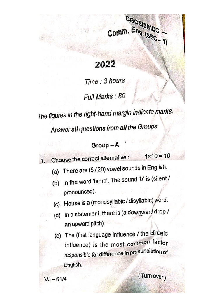 Open 3rd Sem Previous Year Question Papers | PDF