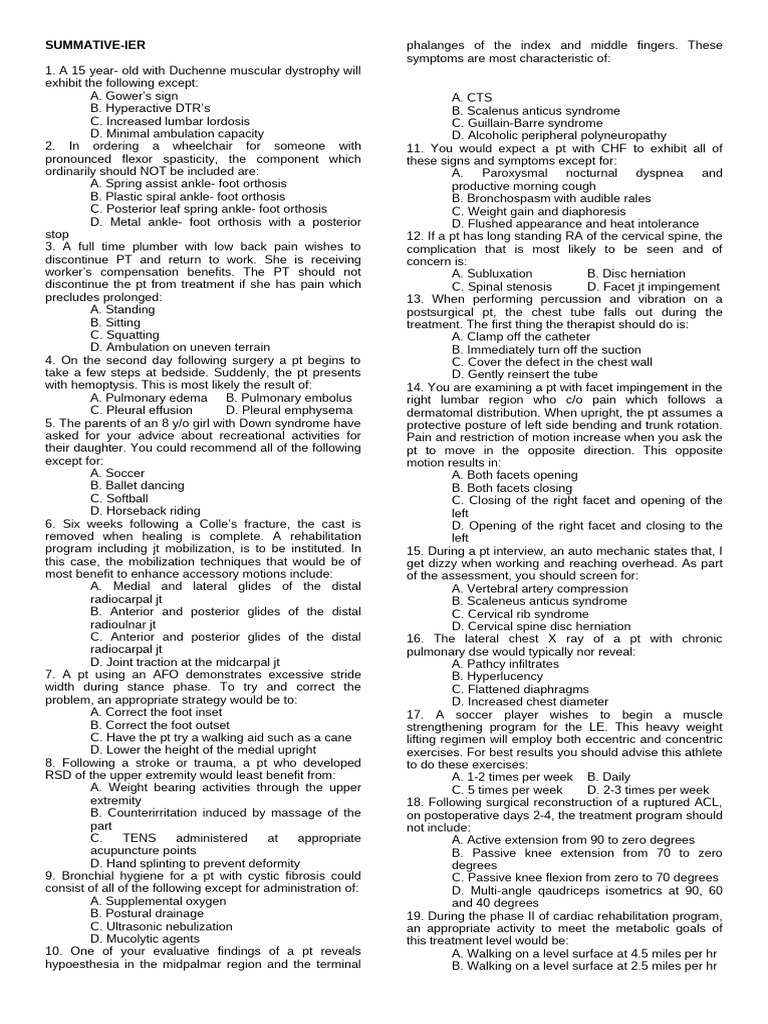 IER (No Answer) | PDF