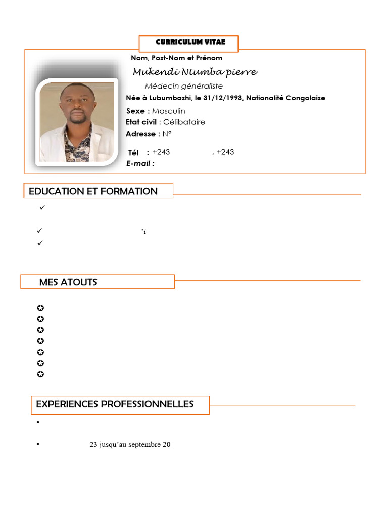 CV DR Pierre PDF | PDF