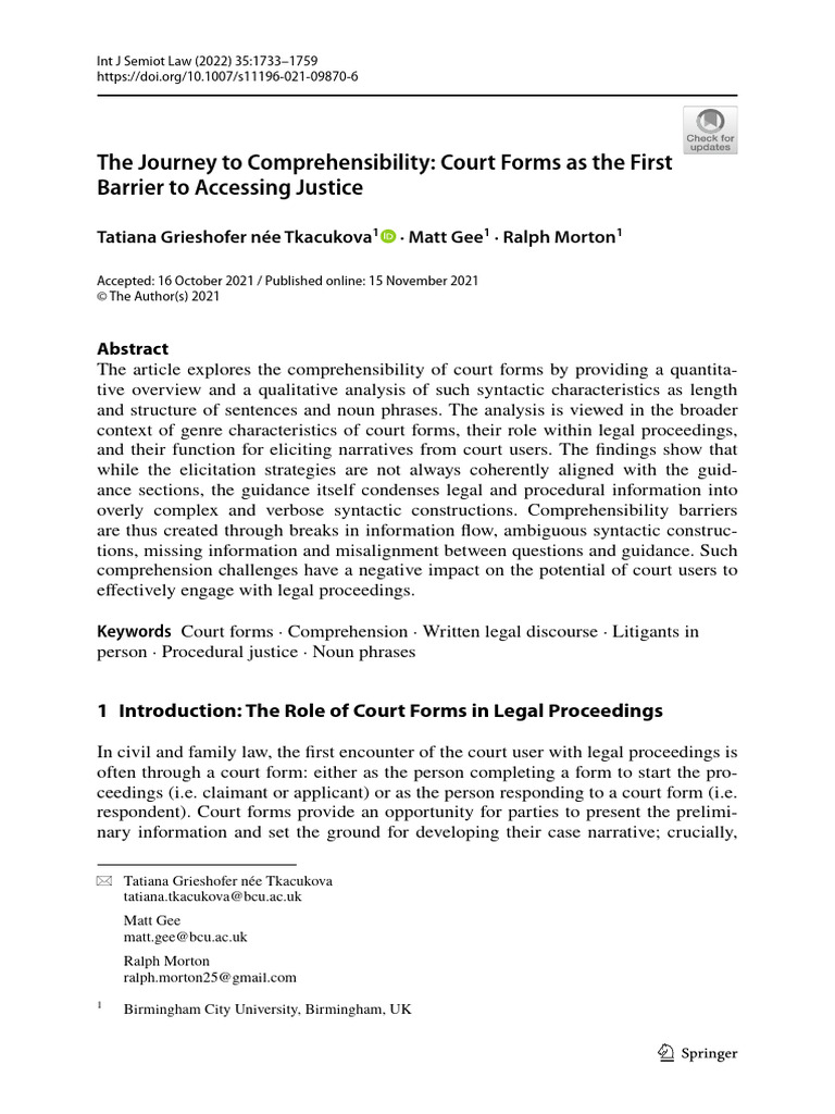 The Journey To Comprehensibility | PDF