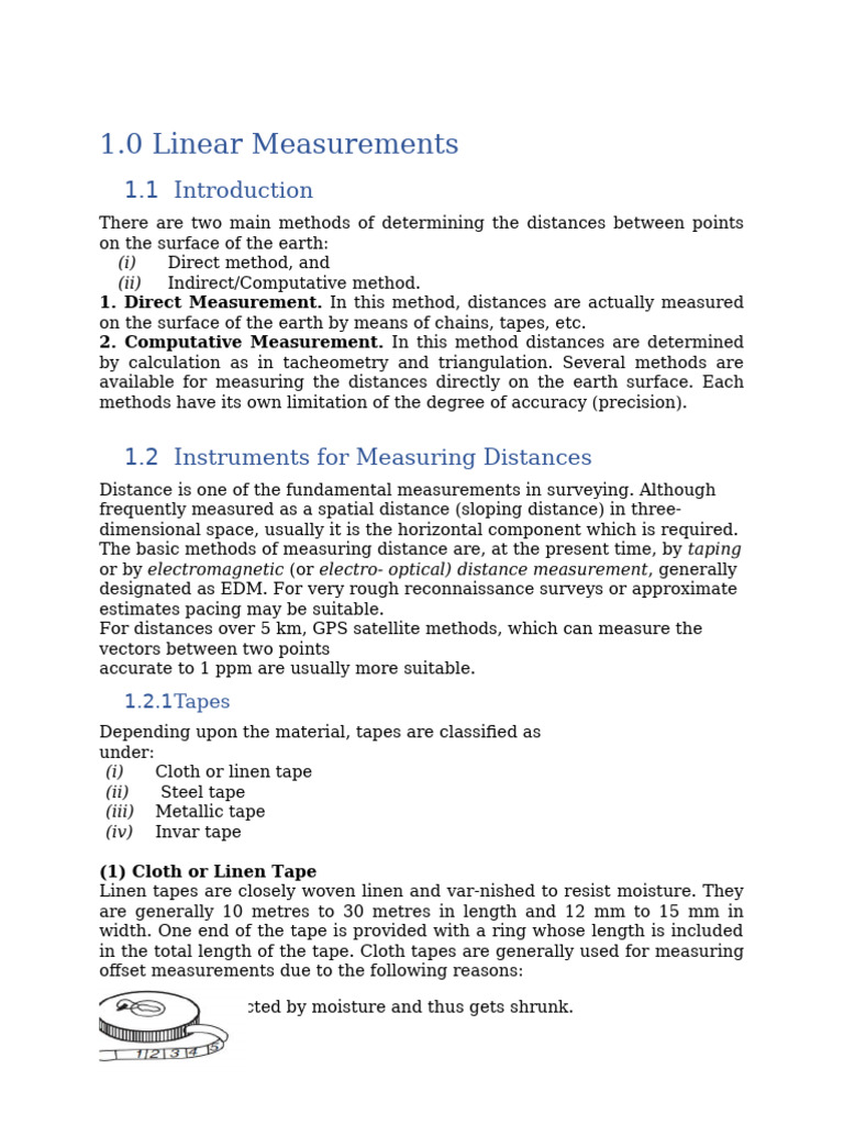 Measurements of Horizontal Distances | PDF | Surveying | Wavelength