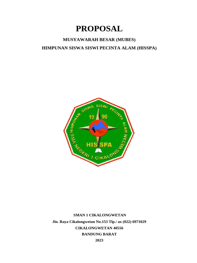 A Proposal Musyawarah Besar (Mubes) | PDF