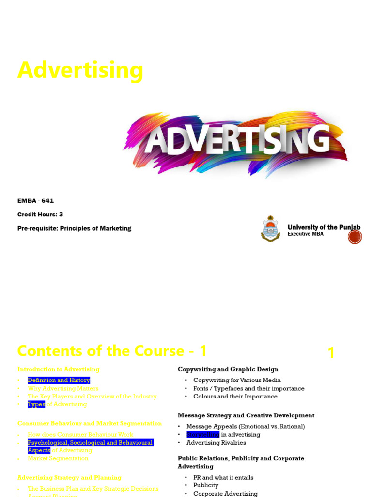 Advertising - Lecture 3 | PDF