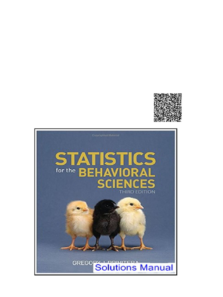 Statistics For The Behavioral Sciences 3Rd Edition Privitera Solutions ...