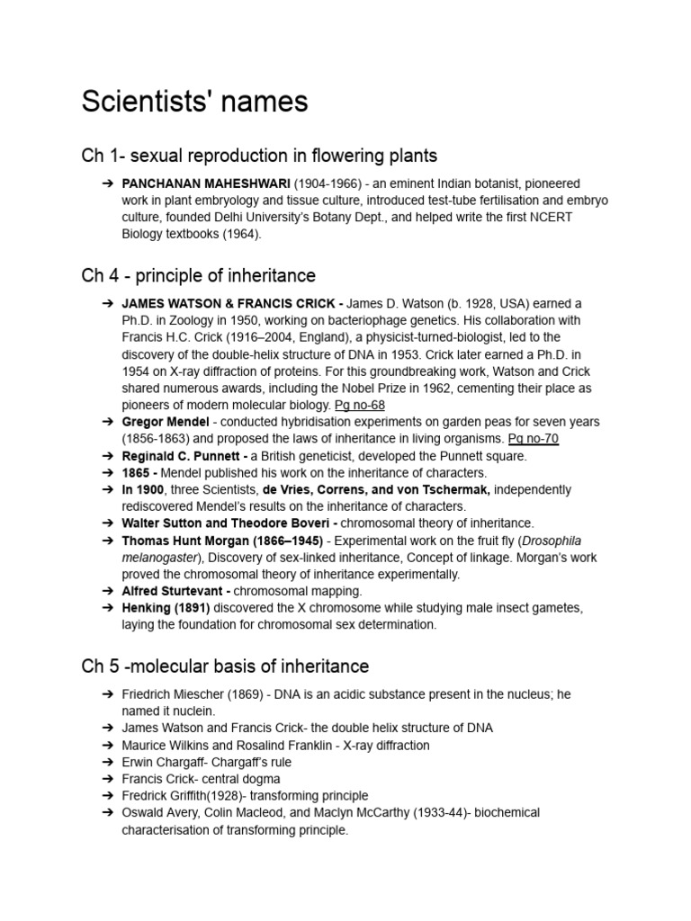 Scientists' Names | PDF