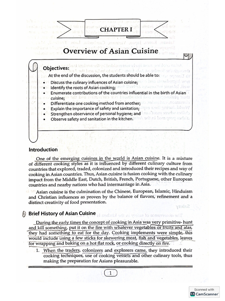 Asian Cuisine Introduction | PDF