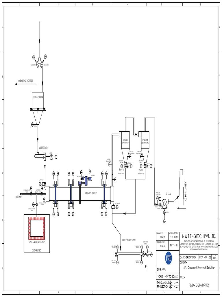 Process Flow Diagram of Drying Unit-1-Model | PDF