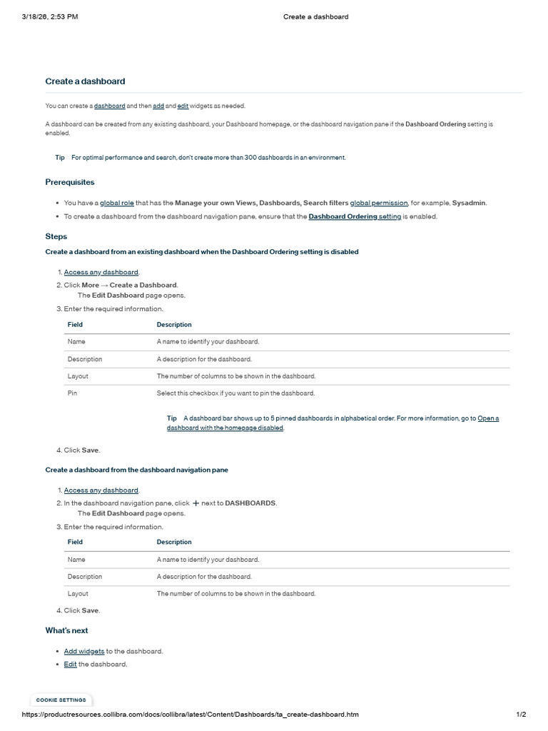 Create A Dashboard | PDF