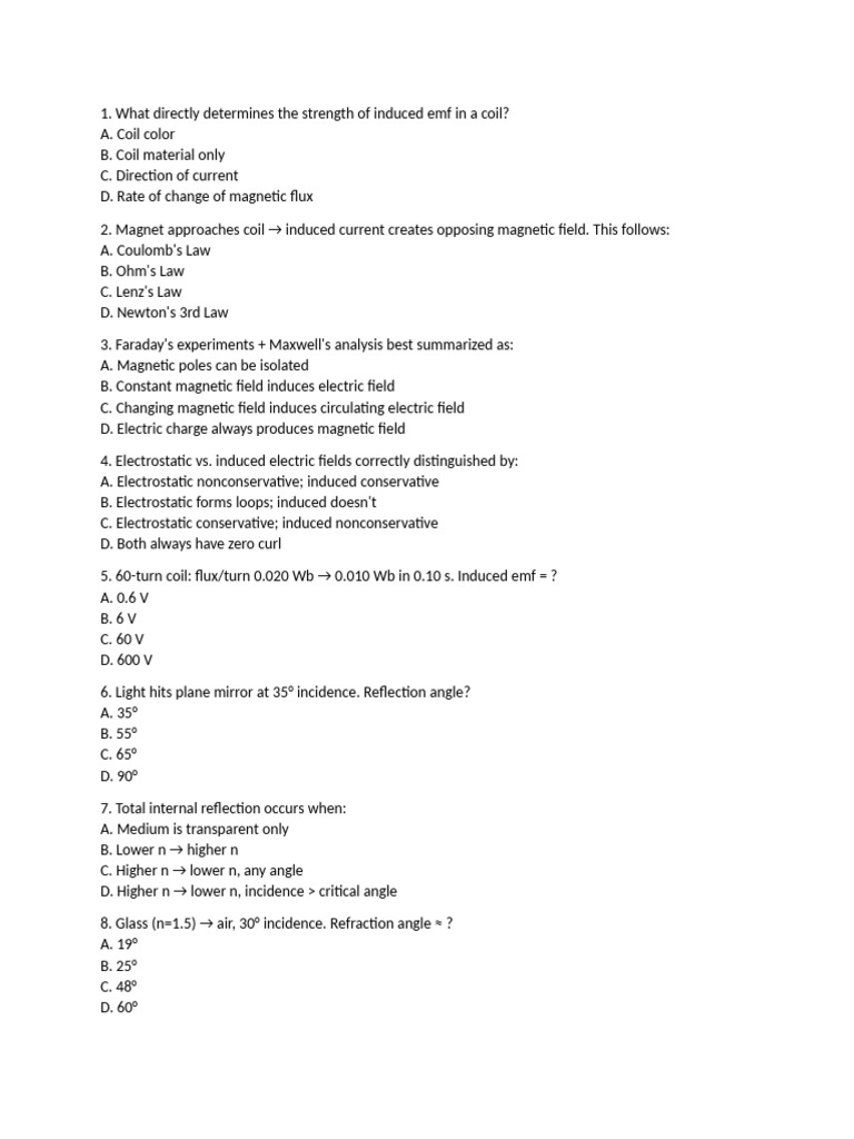 Practice Test Enhancement in Physics | PDF