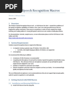 Download Windows Speech Recognition Macros Release Notes by Johannes Haimann SN101425513 doc pdf