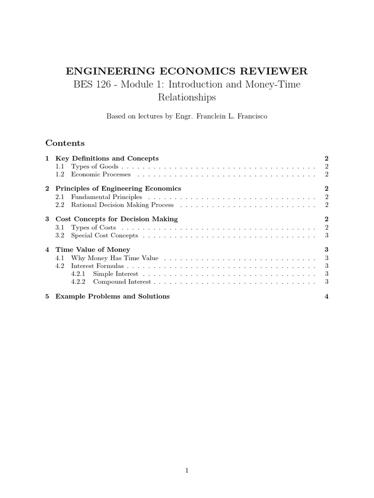 BES 126 Mod 1 Reviewer | PDF