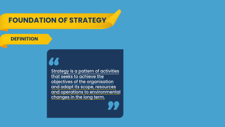 Definition and Elements of Strategy | PDF