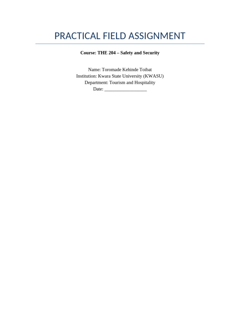 The 204 Assignment | PDF | Laboratories | Safety