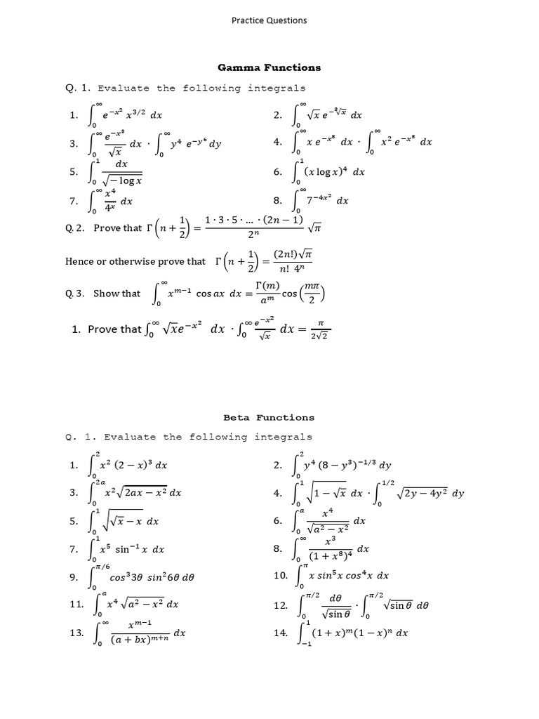 Practice Questions | PDF
