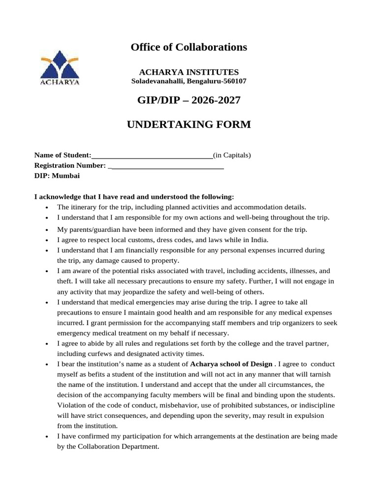 Undertaking Letter - Asd | PDF
